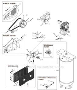 Page A Diagram and Parts List for VT630501 2002 Campbell Hausfeld Compressor